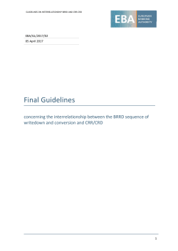 EBA/GL/2017/02 - European Banking Authority