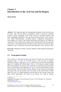 Introduction to the Aral Sea and Its Region