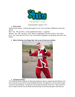 Newsletter 2011/12 - Astra Handball Club