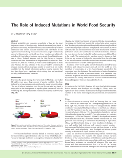 The Role of Induced Mutations in World Food Security