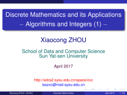 Xiaocong ZHOU - Sun Yat