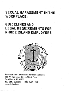 Sexual Harassment in the Workplace: Guidelines and Legal