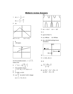 Midterm review Answers