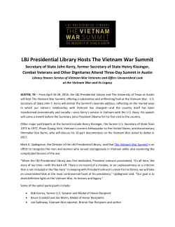 LBJ Presidential Library Hosts The Vietnam War Summit