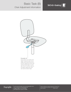 Chair Adjustment Instructions