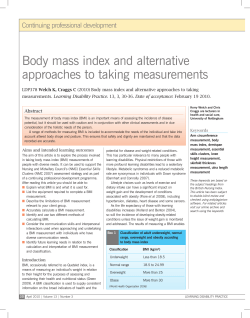 Continuing professional development - Body mass index and