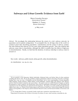 Subways and Urban Growth: Evidence from Earth