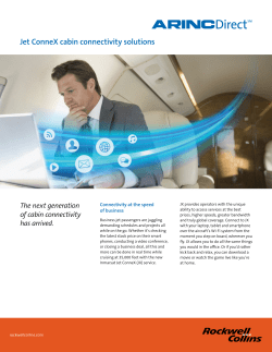 ARINCDirect Jet ConneX marketing bulletin