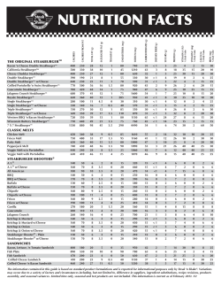 nutrition facts - Steak and Shake