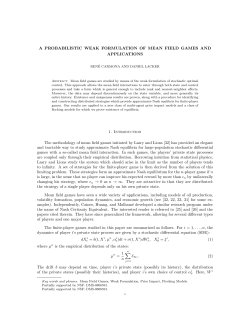 A PROBABILISTIC WEAK FORMULATION OF MEAN FIELD GAMES