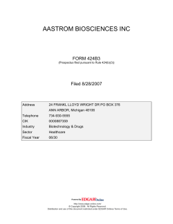 aastrom biosciences inc