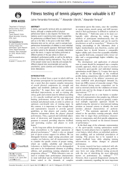 Fitness testing of tennis players