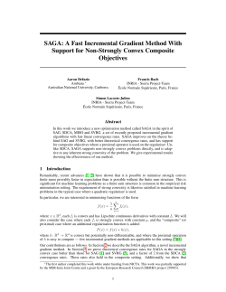 SAGA: A Fast Incremental Gradient Method With Support