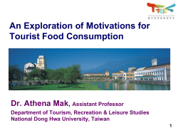 An Exploration of Motivations for Tourist Food Consumption