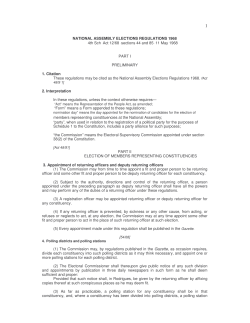 National Assembly Elections Regulations 1968