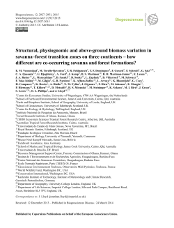 Structural, physiognomic and above-ground biomass