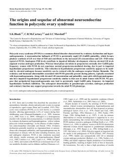 origins and sequelae of abnormal neuroendocrine function in