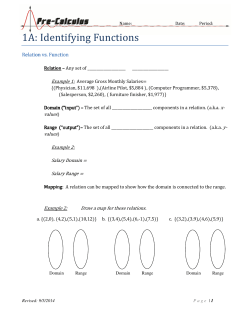 1A - Notes: Identifying Functions