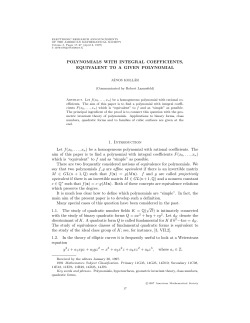 polynomials with integral coefficients