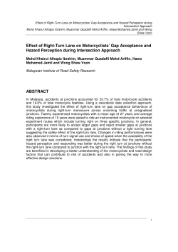 Effect of Right-Turn Lane on Motorcyclists` Gap Acceptance and