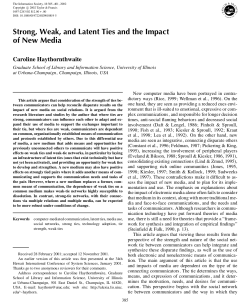 Strong, Weak, and Latent Ties and the Impact of