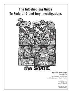 Infoshop.org Guide to Federal Grand Jury Investigations