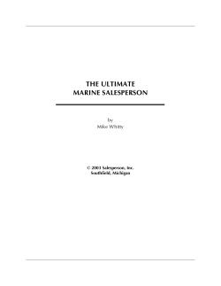 The Ultimate Marine Salesperson