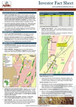 Investor Fact Sheet - Apollo Consolidated