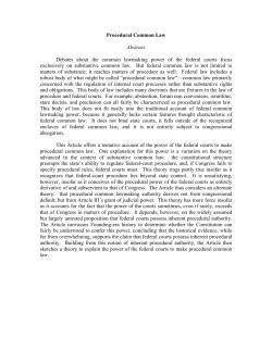 Procedural Common Law - University of Virginia School of Law