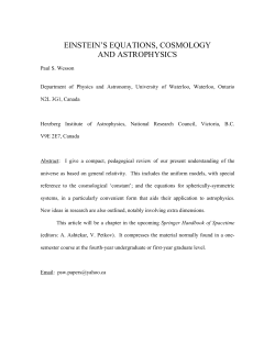 einstein`s equations, cosmology and astrophysics