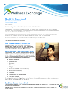 May 2013: Stress Less!