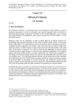 Historical Criticism - Biblical Studies.org.uk