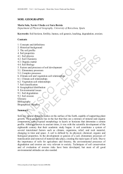 Soil Geography
