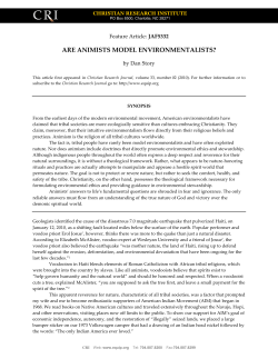 are animists model environmentalists?