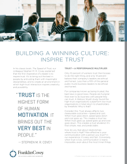 FranklinCovey - Building a Winning Culture: Inspire Trust