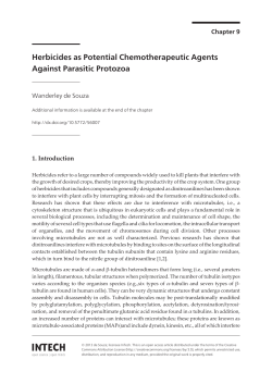 Herbicides as Potential Chemotherapeutic Agents