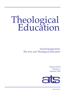 The Arts and Theological Education - The Association of Theological