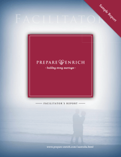 Sample Facilitator`s Report - Prepare