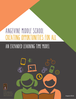 Creating Opportunities for All Angevine Middle School
