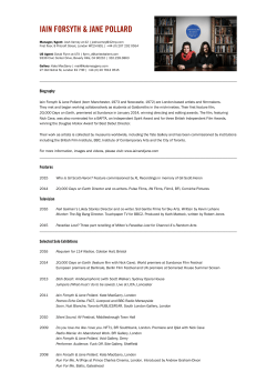 Full CV - Iain Forsyth and Jane Pollard