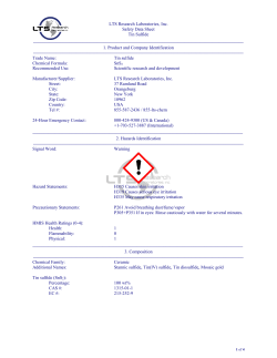 Material Safety Data Sheet - LTS Research Laboratories, Inc.