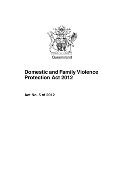 Domestic and Family Violence Protection Act 2012
