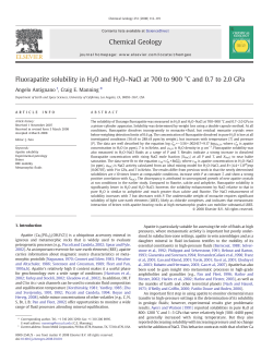 Fluorapatite solubility in H2O and H2O&ndash;NaCl at 700 to 900 &deg;C and
