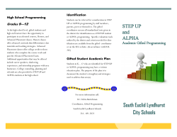 Step Up and ALPHA Brochure - South Euclid Lyndhurst Schools
