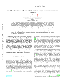 Predictability of large-scale atmospheric motions: Lyapunov