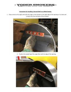 Instructions for Installing a Second Shelf in an Offset Smoker. 1