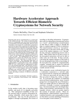 Hardware Accelerator Approach Towards Efficient Biometric
