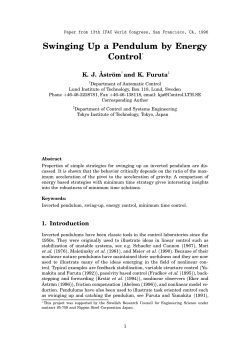 Swinging Up a Pendulum by Energy Control