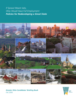 If Sprawl Meant Jobs, Ohio Would Have Full Employment: Policies