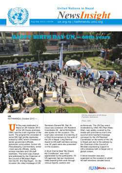 Aug-Sep 2013 UN Newsletter